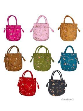 Silk Rayon Drawstring Pouch Jewelry Gift Bag Coin Purse